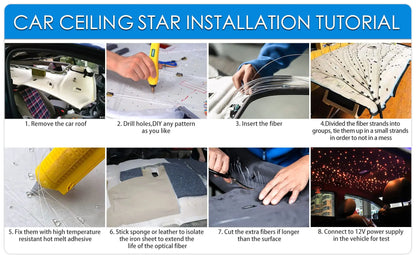 16W Twinkle Star Sky Car Roof Star Ceiling Light Kit