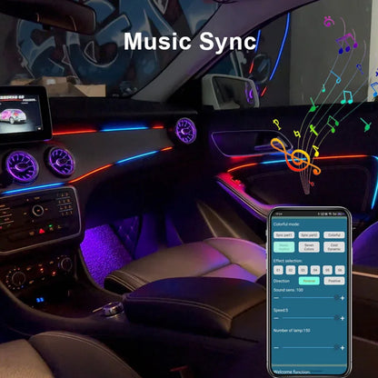Dynamic Ambient Car Interior Light Kit