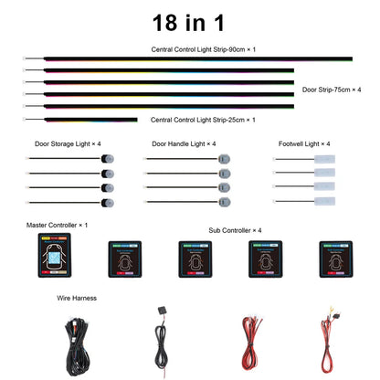 Dynamic Ambient Car Interior Light Kit